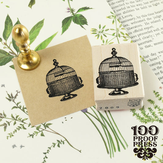 ラバースタンプ 輸入 100Proof Press 鳥かご Small Antique Birdcge #2009