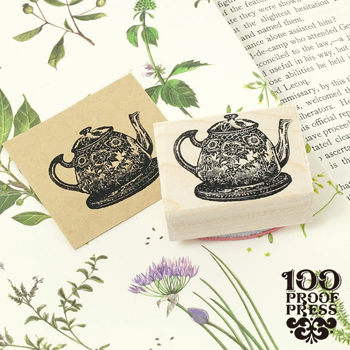 ラバースタンプ 輸入 100Proof Press ティーポット Ornate Teapot #3691