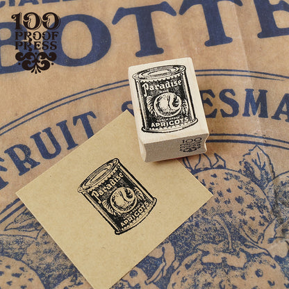 ラバースタンプ 輸入 100Proof Press 杏缶 Paradise Apricots #3742