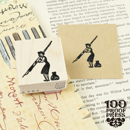 ラバースタンプ 輸入 100Proof Press Large Ink Pen #4704 大きなインクペン
