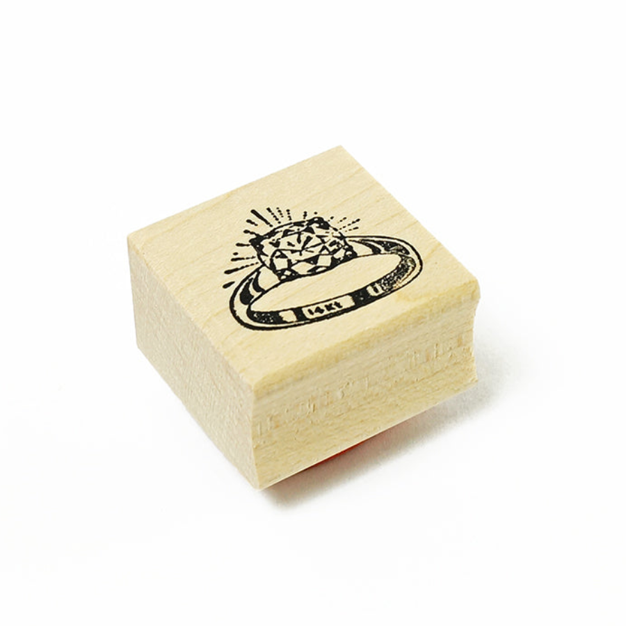 ラバースタンプ 輸入  100Proof Press 指輪 Square Ring #5172
