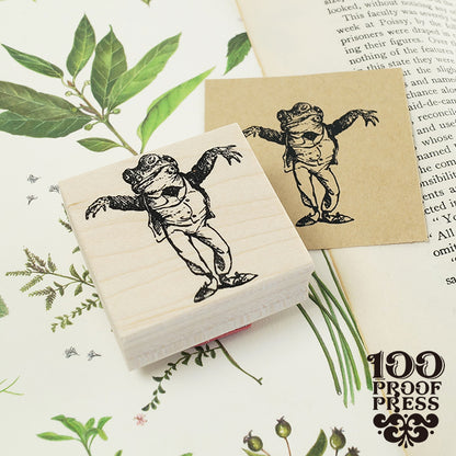 ラバースタンプ 輸入 100Proof Press 服を着たカエル Well Dressed Frog #686
