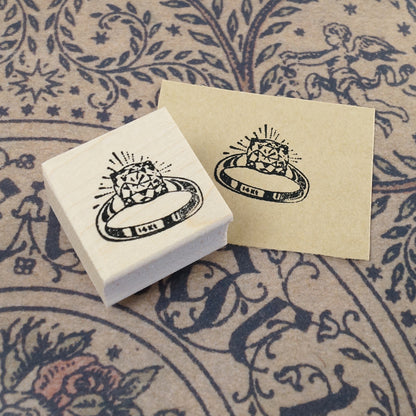 ラバースタンプ 輸入  100Proof Press 指輪 Square Ring #5172