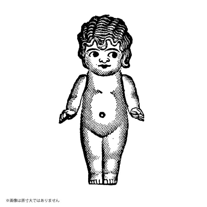 ラバースタンプ 100Proof Press #1904 Wavy Hair, Naked Doll ウェーブヘアの人形 キューピー