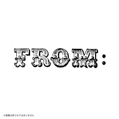 ラバースタンプ 100Proof Press #2677 FROM フロム
