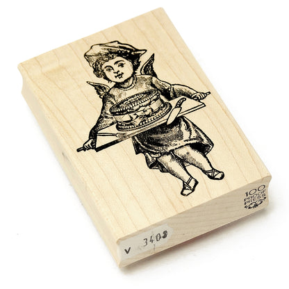 ラバースタンプ 100 Proof Press #3408 エンジェルベイカー Angel Baker