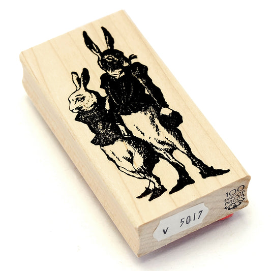 ラバースタンプ 100 Proof Press #5017 ハンサムラビット Handsome Hares