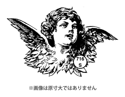 ラバースタンプ 100 Proof Press #716 智天使 Cherub Head