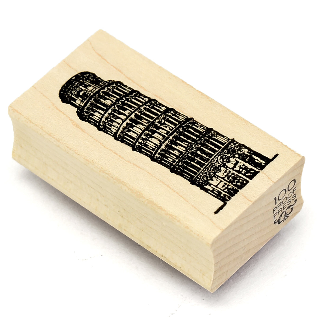 ラバースタンプ 100 Proof Press #1437 ピサの斜塔 Pisa Tower, Leaning Left