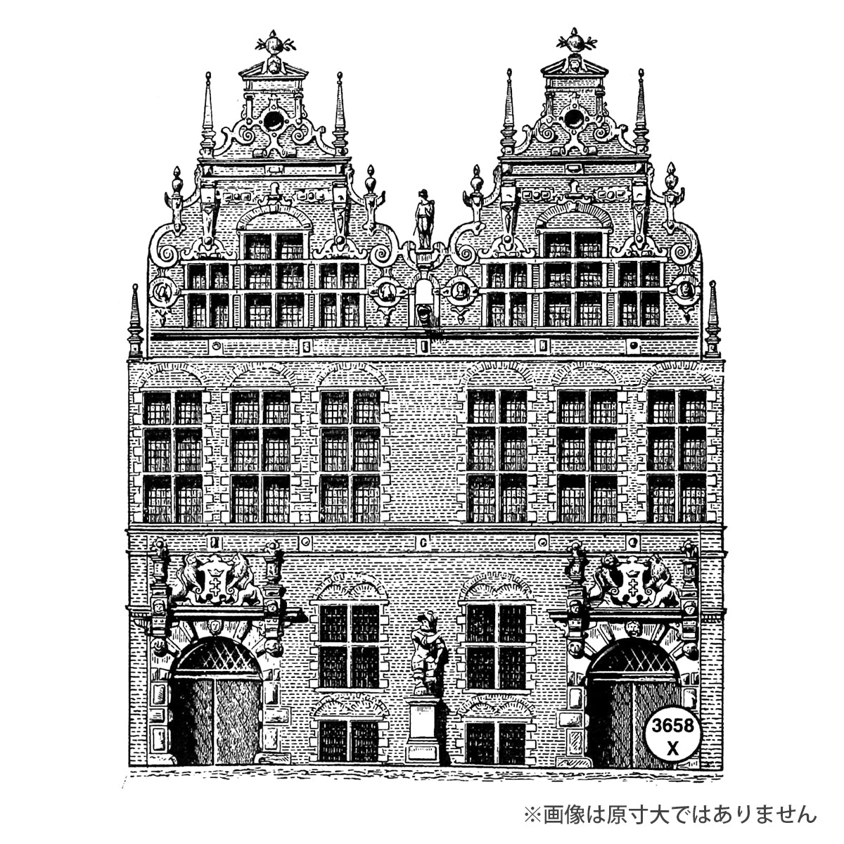 ラバースタンプ 100 Proof Press #3658 Big Building Front