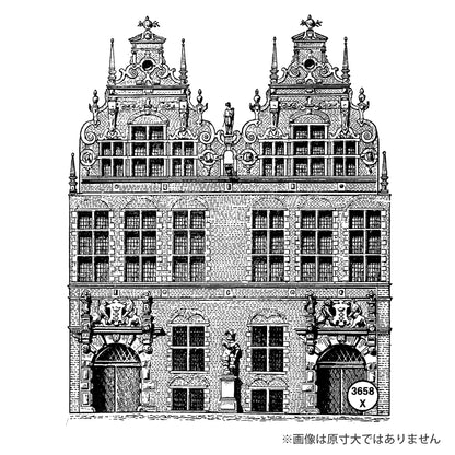ラバースタンプ 100 Proof Press #3658 Big Building Front