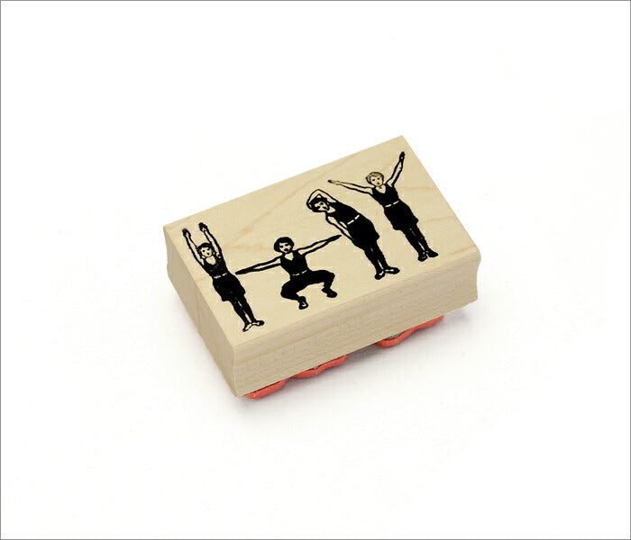 ラバースタンプ 100プルーフプレス 100 Proof Press #5156 エクササイズ女子 Exercising Girls はんこ アンティーク クラシック ヴィンテージ レトロ 輸入 ヨーロッパ