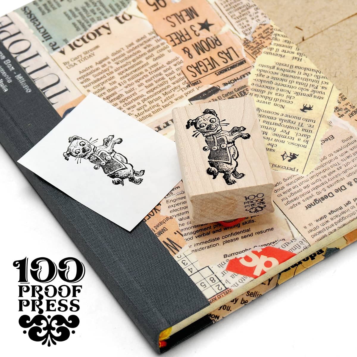 ラバースタンプ 100Proof Press #1555 サーカスドッグ Circus Dog