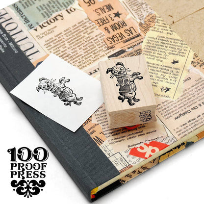 ラバースタンプ 100Proof Press #1555 サーカスドッグ Circus Dog