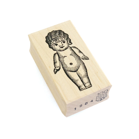ラバースタンプ 100Proof Press #1904 Wavy Hair, Naked Doll ウェーブヘアの人形 キューピー