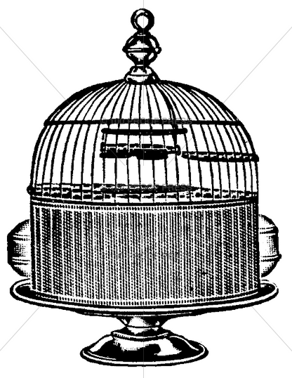 ラバースタンプ 輸入 100Proof Press 鳥かご Small Antique Birdcge #2009