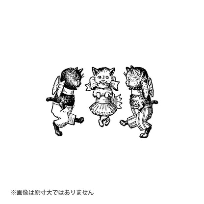 ラバースタンプ 100 Proof Press #2225 Three Cats Dancing
