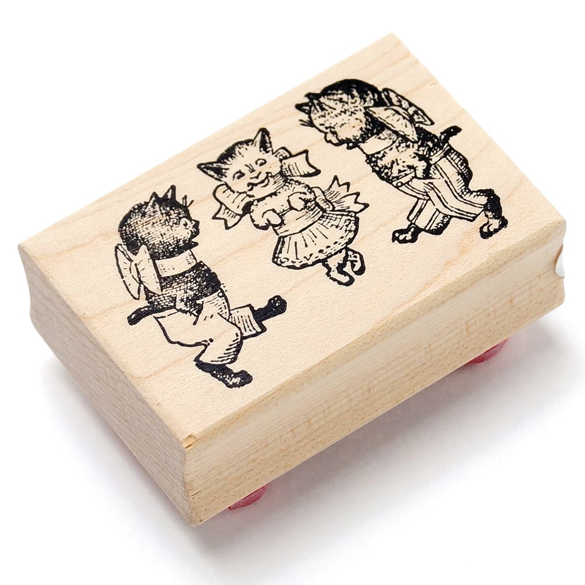 ラバースタンプ 100 Proof Press #2225 Three Cats Dancing