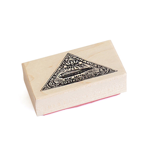 ラバースタンプ 輸入  100Proof Press  Triangular Zeppelin Stamp #4097 ツェッペリン 飛行船三角切手