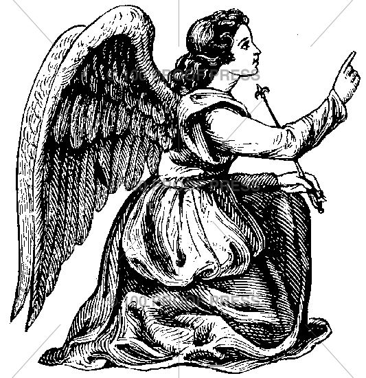 輸入 スタンプ 100Proof Press ひざまずく天使 Kneeling angel #4400