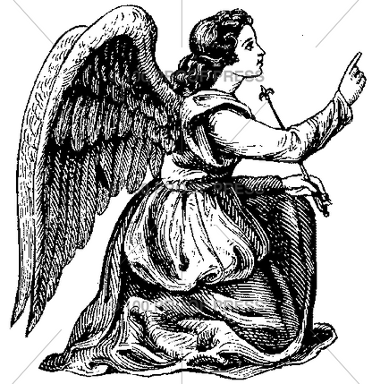 輸入 スタンプ 100Proof Press ひざまずく天使 Kneeling angel #4400