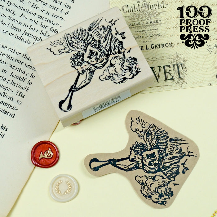 輸入 スタンプ 100Proof Press Angel Trumpets From Heaven #4401 天国からの天使のトランペット