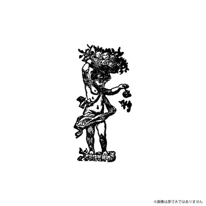 ラバースタンプ 100Proof Press #4536 Cherub Scattering Flowers 花を散らす智天使
