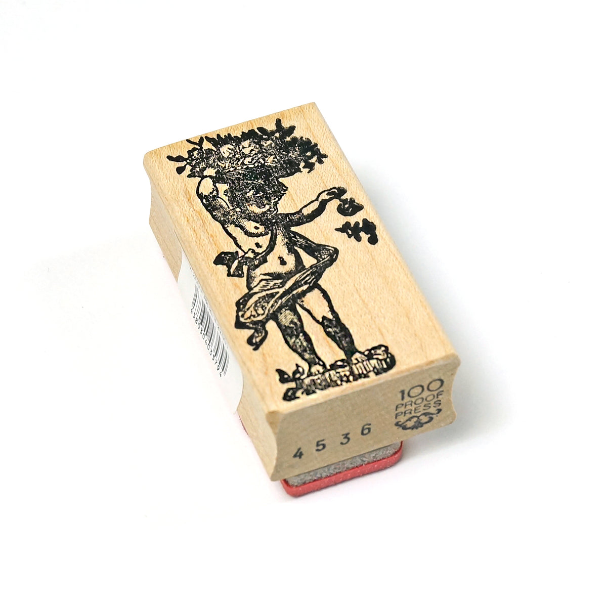 ラバースタンプ 100Proof Press #4536 Cherub Scattering Flowers 花を散らす智天使