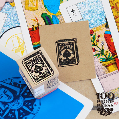 ラバースタンプ 輸入  100Proof Press 1組のトランプカード Deck of Cards #4636