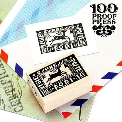 ラバースタンプ 100 Proof Press #4782 切手/イタリアエスプレッソ Italy Espresso Post