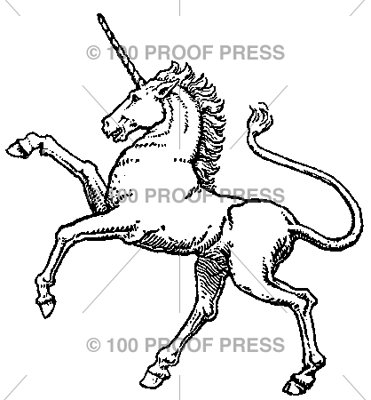 輸入 スタンプ 100Proof Press クレストユニコーン Crest Unicorn #5039