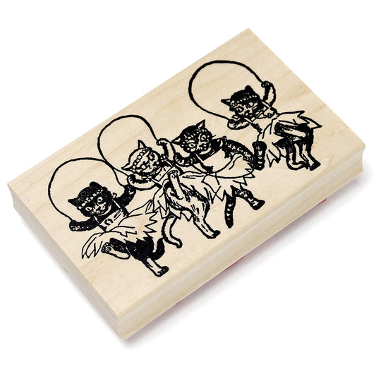 ラバースタンプ 100 Proof Press #5317 Kitties Jumping