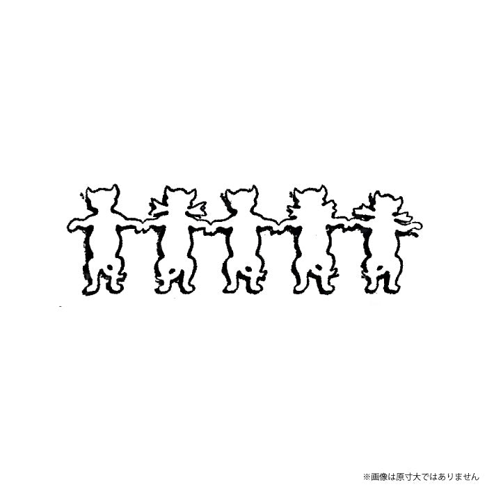 ラバースタンプ 100Proof Press #6122 Cutout Paper Cats 猫の切り絵