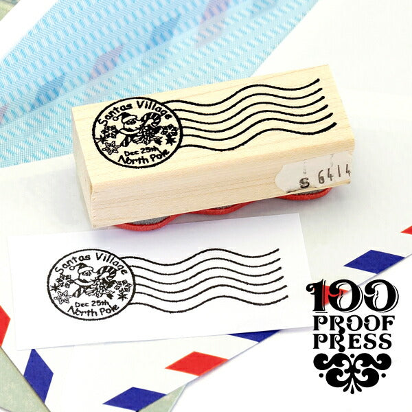 ラバースタンプ  100 Proof Press #6414_消印/クリスマス North Pole Cancellation Mark