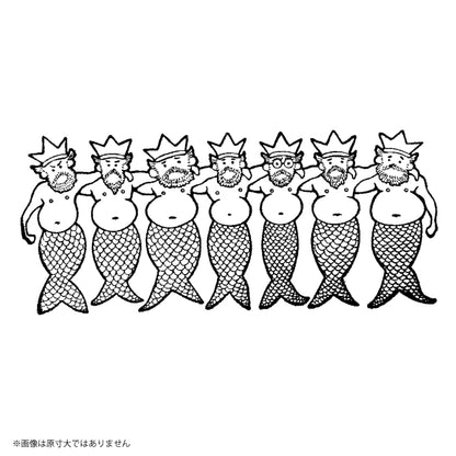 ラバースタンプ 100Proof Press #6844 Seven Mermen セブン・マーメン 人魚