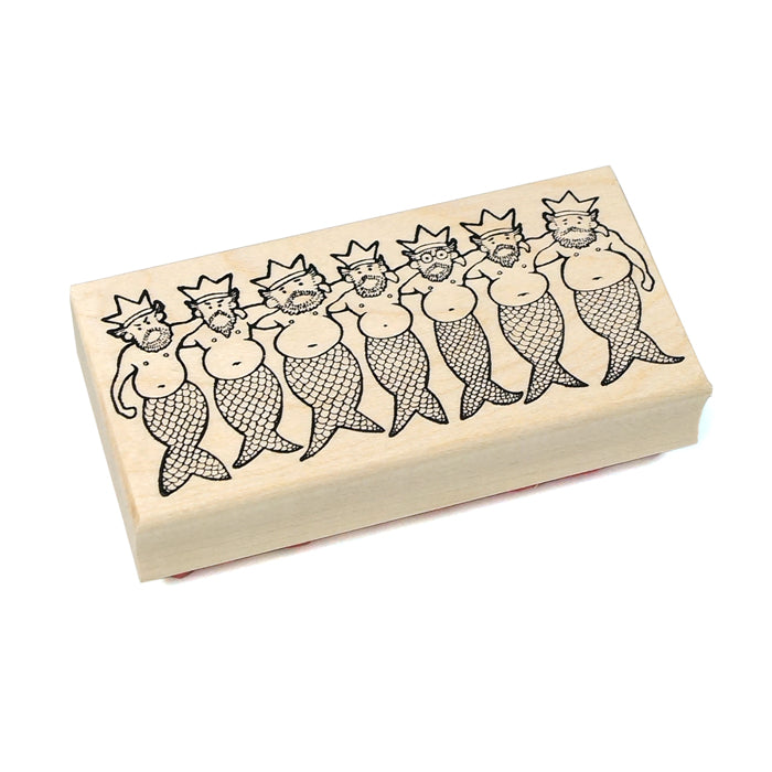 ラバースタンプ 100Proof Press #6844 Seven Mermen セブン・マーメン 人魚
