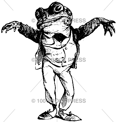 ラバースタンプ 輸入 100Proof Press 服を着たカエル Well Dressed Frog #686