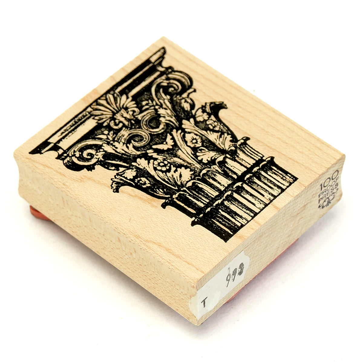 ラバースタンプ 100 Proof Press #998 ギリシャ柱頭 Corinthian Capital