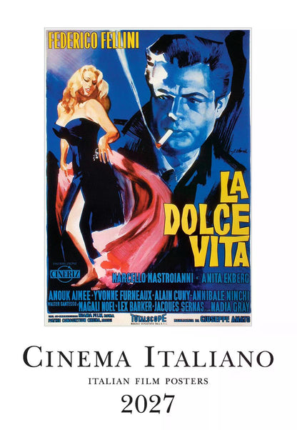 2027年 カレンダー CINEMA ITALIANO 35×50 イタリア製 直輸入 壁掛け 大判 おしゃれ アート ISTITUTO FOTOCROMO ITALIANO / I.F.I  ヴィンテージ イタリア 映画 シネマ dolce vita