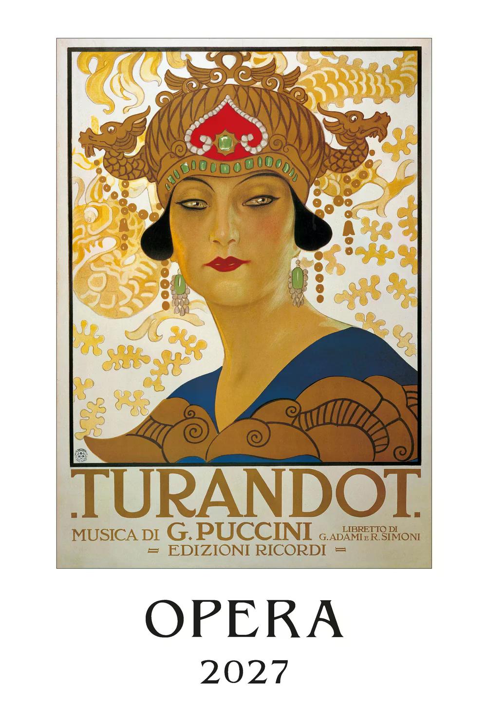 2027年 カレンダー OPERA イタリア製 オペラ 大判 35×50cm 直輸入 壁掛け アート ヴィンテージ インテリア ISTITUTO FOTOCROMO ITALIANO / I.F.I  トゥーランドット ロミオとジュリエット
