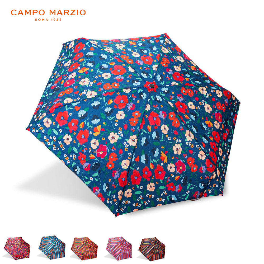 CAMPO MARZIO MINI UMBRELLA ミニ折りたたみ傘 イタリアブランド ミニ傘 傘 雨具 旅行 携帯 花柄 ストライプ ボーダー おしゃれ