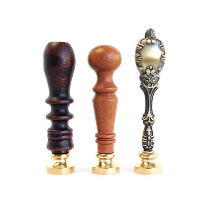 シーリングスタンプ ハンドル ＜ ウォルナット ＞ 単品 【Prodused by adesso】  付け替え 封蝋 手紙 招待状 結婚式 diy シーリング ワックス おしゃれ かわいい 木製 ウッド