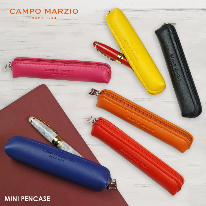 CAMPO MARZIO MINI PEN CASE ペンケース ミニサイズ イタリア ブランド 文具 筆箱 ペン入れ ギフト プレゼント 誕生日 メンズ レディース おしゃれ カラフル シンプル 合皮 レザー