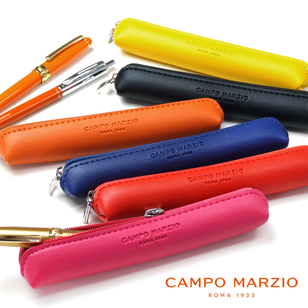 CAMPO MARZIO PEN CASE レギュラーサイズ ペンケース イタリア ブランド 文具 筆箱 ペン入れ ギフト プレゼント 誕生日 メンズ レディース おしゃれ カラフル シンプル 合皮 レザー