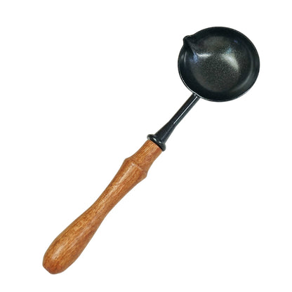 シーリングスタンプ スプーン ＜ WAX OFF ＞ フッ素樹脂加工　ブラック ワックス 溶解用 単品 adesso 封蝋 手紙 招待状 結婚式 diy シーリング ワックス おしゃれ かわいい ヴィンテージ 金属 ウッド